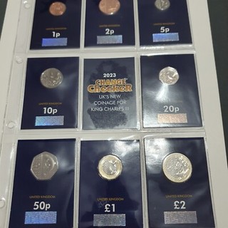 2023 DEFINITIVE COIN SET BRILIANT UNCIRCULATED SALMON 50p CHANGE CHECKER