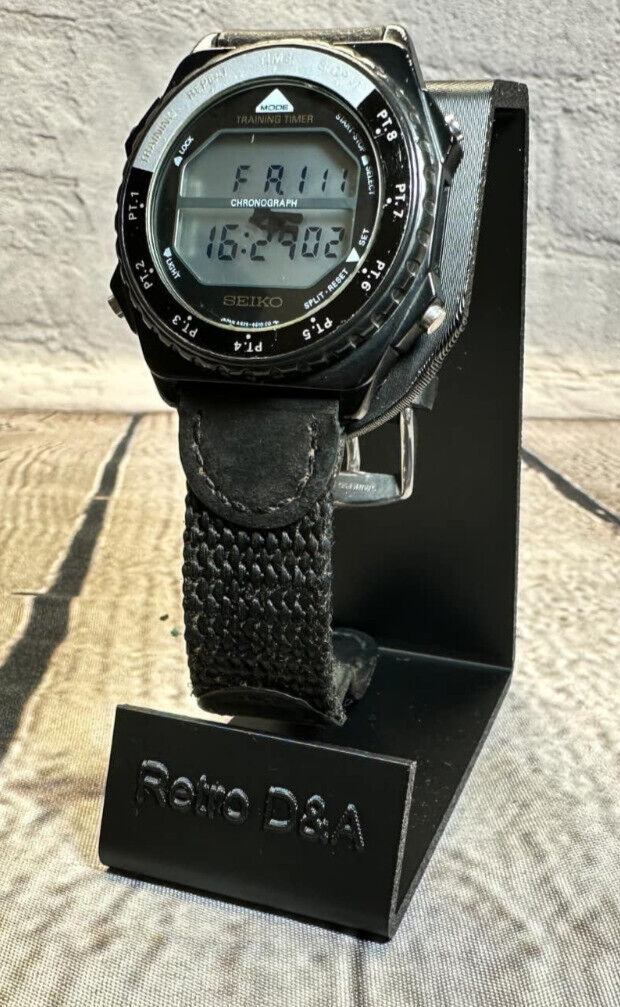 Rare Seiko Time Trainer A826-6019 Back to the Future Watch Doc