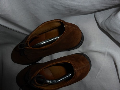 BOTÍN MORJAS HOMBRE MARRÓN GAMUZA CUERO CORDONES TALLA UK 9 EU 43 US 10 EN MUY BUENA CONDICIÓN - Imagen 14 de 24