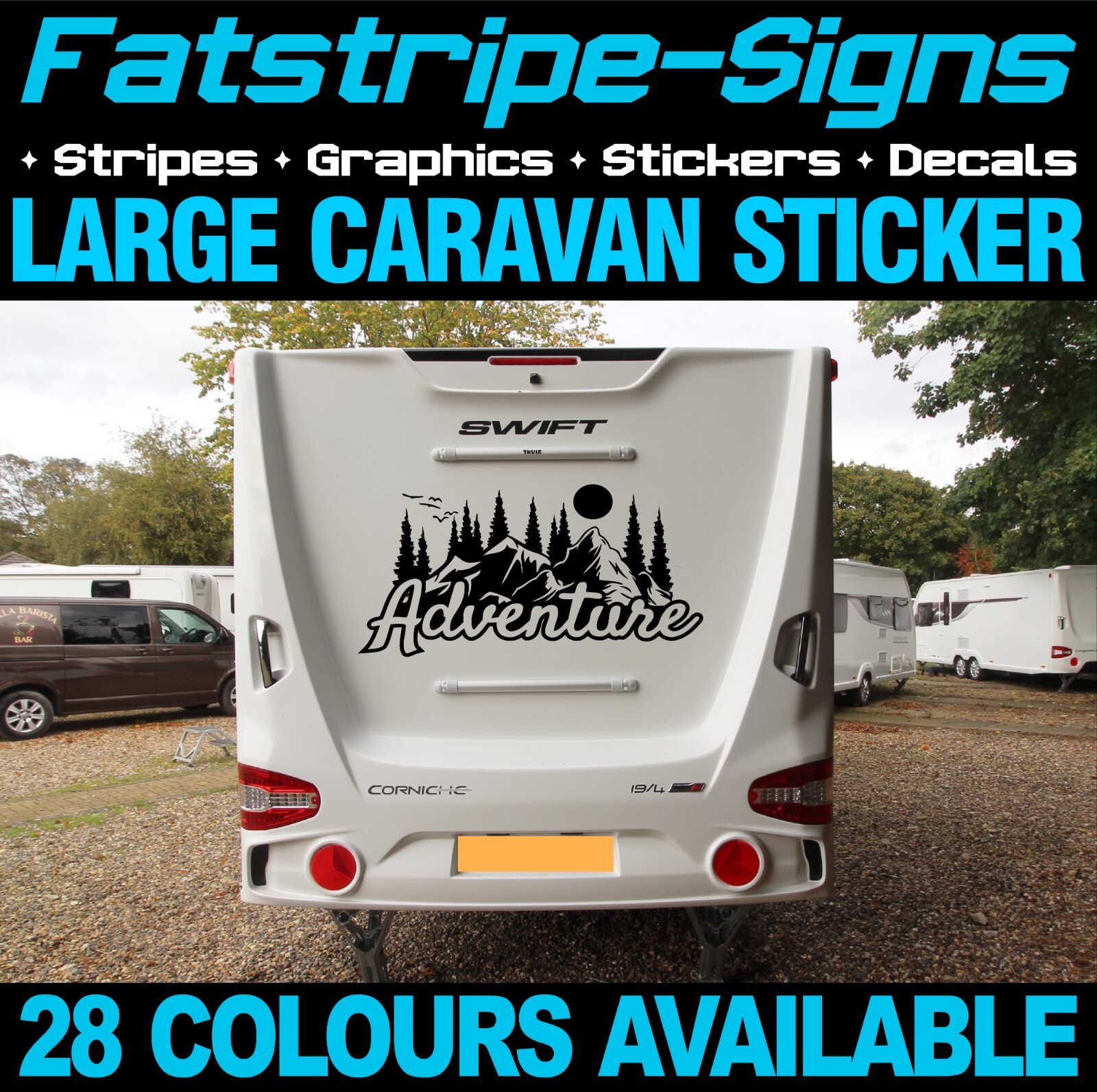 ADVENTURE MOUNTAIN STICKERS GRAPHICS DECALS CAMPERVAN MOTORHOME CARAVAN