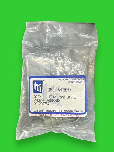 TTI AMPHENOL CIRCULAR MIL SPEC CONNECTOR PT06A-12-8S SR - Picture 3 of 3