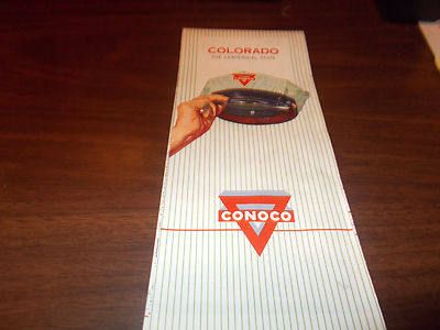 1963 Conoco Colorado Vintage Road Map