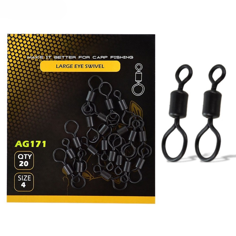 Carp Fishing Weight G Black Figure Ring Fishing Rolling Swivel Length