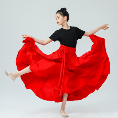 Mädchen Flamenco Mexiko Spanische Tanzrock Big Swing Dancewear Kostüm Ballsaal