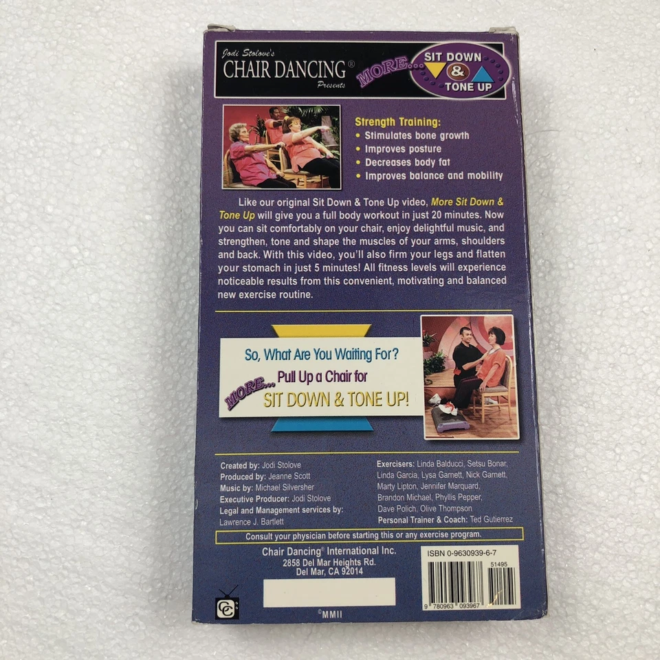 Jodi Stolove's Chair Dancing Fitness: Sit Down & Tone Up VHS - Image 2 of 2