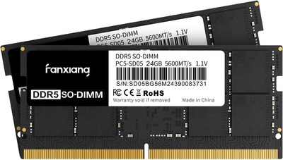 fanxiang SODIMM 64GB Kit (2x32GB) DDR5 RAM 5600 MT/s CL45 Overclocking Gaming
