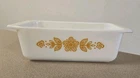 Vintage Pyrex Butterfly Gold II Loaf Pan 913 Milk Glass Bread Meatloaf Dish EUC