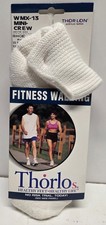 Vintage Thorlo Fitness Walking Ankle Mini-Crew Socks White MX-13 Men's 9-12-1/2