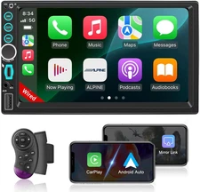 Double Din Car Stereo  Carplay Radio Screen for Car Audio Receivers, Bluetooth C