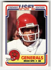 1984 Topps USFL FOOTBALL Brian Sipe #73 New Jersey Generals HIGH GRADE SETBREAK