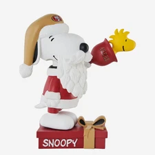 San Francisco 49ers Snoopy & Woodstock Peanuts Christmas Bobblehead Bobble Head
