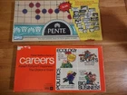Vintage Board Games Lot Parker Brothers Pente 1989 NEW & Careers 1971 COMPLETE