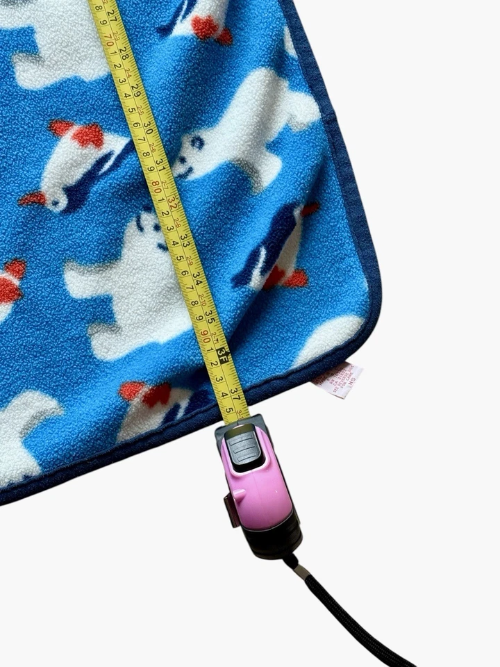 Manta de Vellón Gymboree Lanzamiento Lovey Penguins Osos Polares Etiqueta Arco Iris De Colección Años 90 Foto 4 de 4