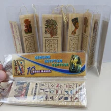 Genuine Egyptian Papyrus Bookmarks Hieroglyphics King Tut Ramses Souvenir