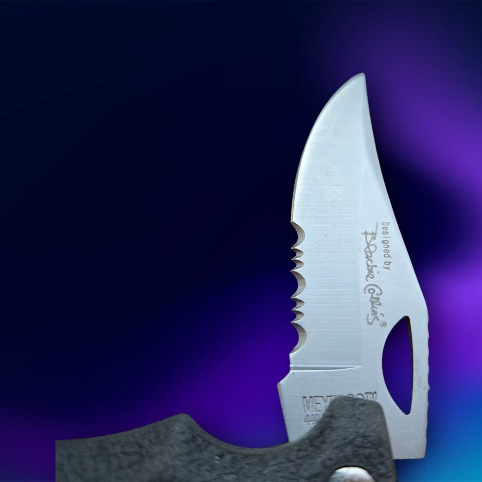 Blackie Collins Meyerco Design Lockback Knife Partial Serrated Folding - Image 2 of 4