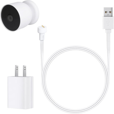 Power Adapter for Google Nest Cam Outdoor or Indoor, Battery-2Nd, 10Ft/3M Flat W