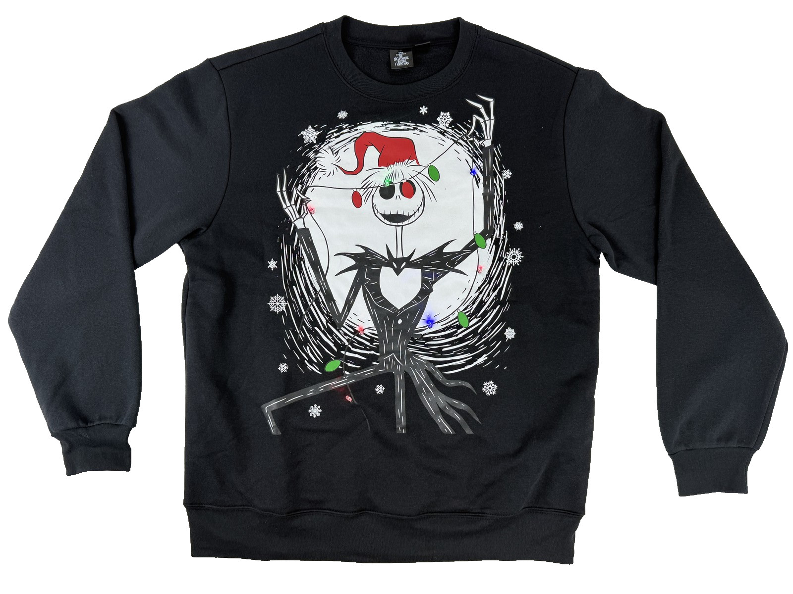 Nightmare Before Christmas Sweatshirt Mens Large Light Up Ja