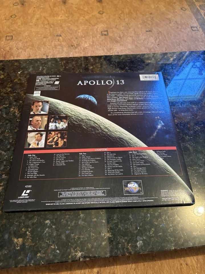 APOLLO 13,LaserDisc LD,Tom Hanks Bill Paxton Kevin Bacon Letterboxed Edition New - Image 2 of 2