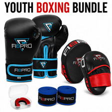 Kids Youth Boxing Set 4oz 6oz Gloves Focus Mitts Wraps Mouthguard Training Kit