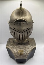 Vintage Midieval Knight Metal Helmet FM Radio Chevalier Tested Working 8.25”