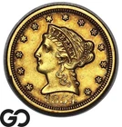 1854-O Gold Quarter Eagle, $2.5 Liberty Head, Great Strike, RARE Choice BU++