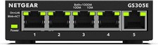 Image of NETGEAR 5 Port Gigabit Ethernet Managed Network Switch (GS305E) - Desktop or Wa