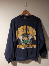 Vintage Notre Dame Fighting Irish Savvy Crewneck Sweatshirt Made in USA Mens XL