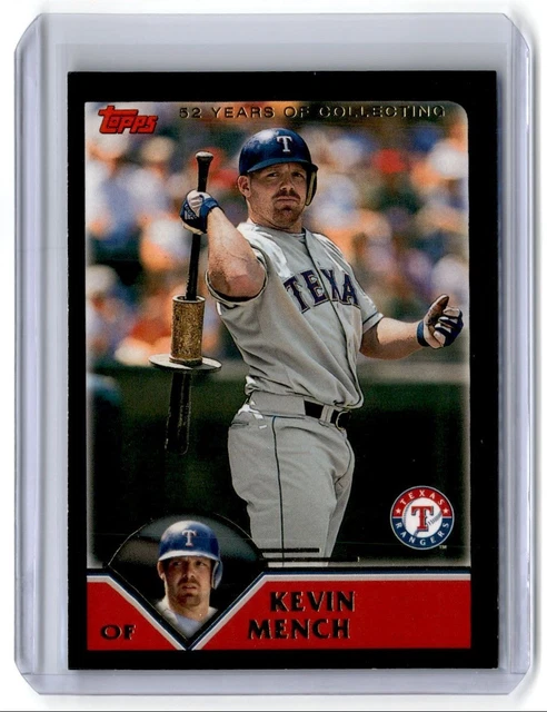 2003 Topps Black Kevin Mench 41/52 Texas Rangers #422