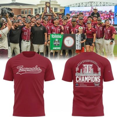 #ad Troy Tro.jans 2026 Super Regional Champions Troy Baseball T Shirt S 5XL $23.99