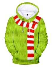 Grinch Christmas Green 3D Print Pullover Hoodie