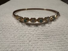 Vintage 10K Gold Jeweled Bracelet