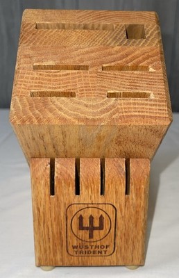 Wusthof Trident Knife Block Wood 10 Slot Kitchen Countertop Storage Holder