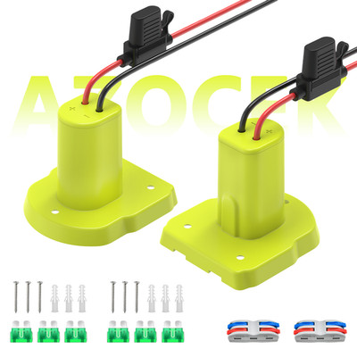 Battery Adapter for Ryobi 18V Conversion Kit with Fuses 2-Pack Power Wheel DIY