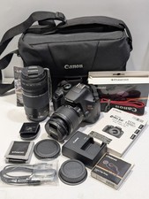 Canon EOS Rebel T6 DSLR Digital Camera 18-55mm  75-300mm Lens Case 119 Shutter