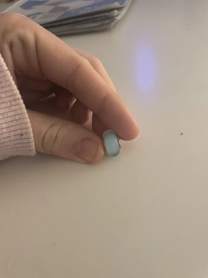 Original Pandora Mattblaues Murano-Glas Charm 789420C00 Rosegold Neu - Bild 3 von 4