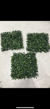 3 pcs 12"x12" Artificial Boxwood Mat Wall Hedge Decor Privacy Fence Panel Grass