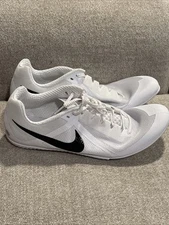 Nike Zoom Rival Track Cleats White Black Mens Size 12 Spikes Not Included