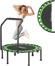 40" Fitness Trampoline 450LBS Foldable Mini Trampoline with Durable Bungees US