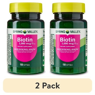 Biotin 1000mcg Softgels Dietary Supplement for Healthy Hair Skin Nails 150 Count
