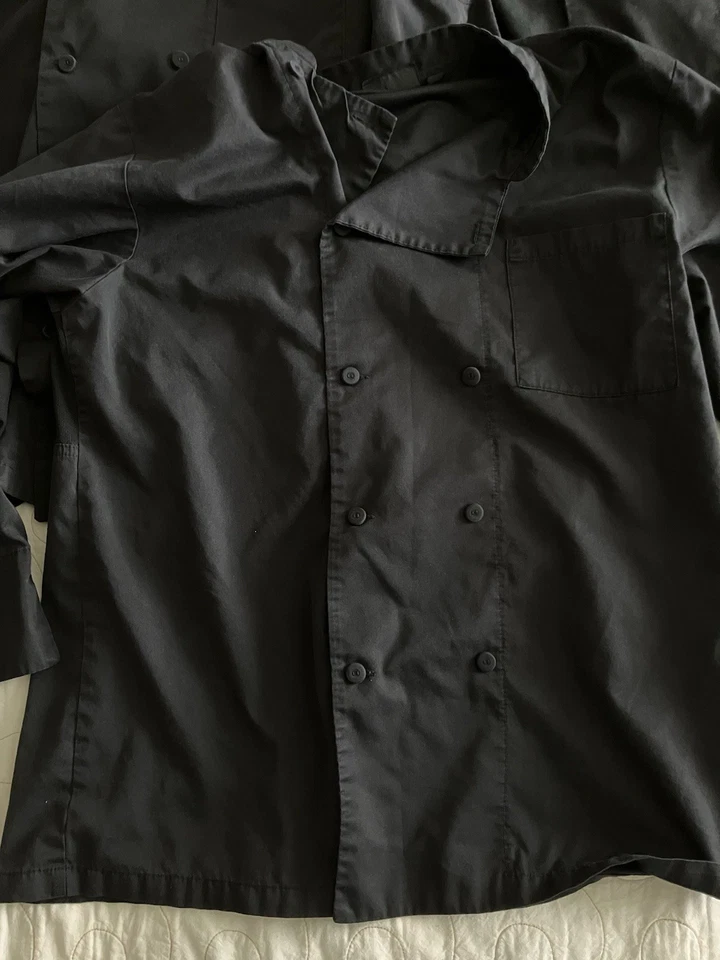 Chef Works Chef Shirt Mens Kitchen Uniform M Vented Back Coat Jacket Lot Of 4 - Image 2 of 4