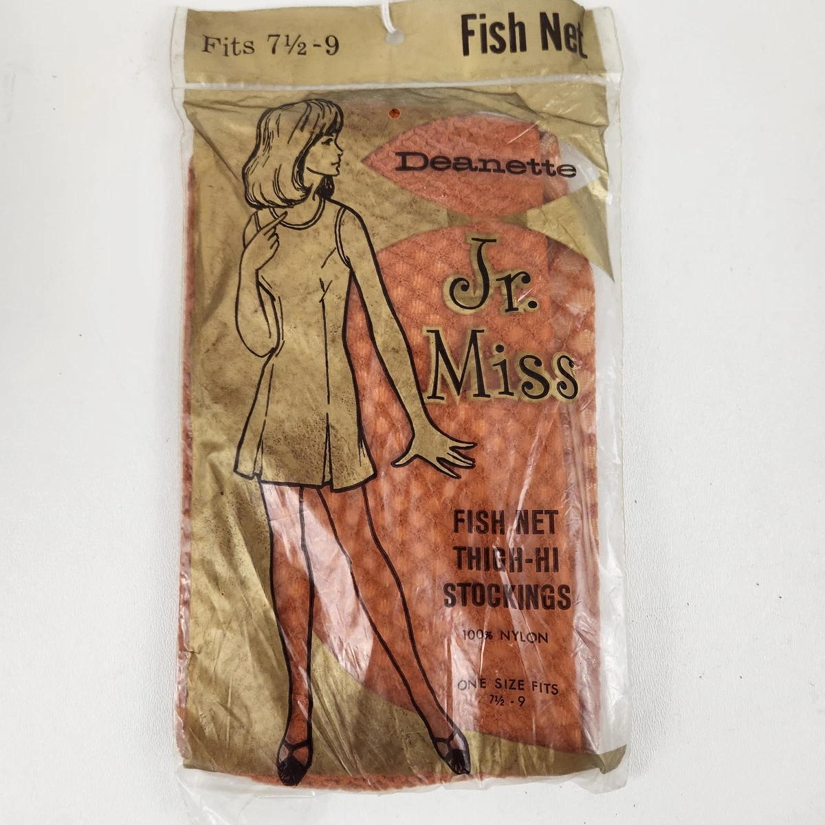 Bas Nylon Miss Unic – Coloris Beige, Taille 2 (37/38), Sans Couture – Neufs Avec étiquettes, Vintage