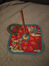 Rare Vintage Auburn Toys Tin Horseshoe Game- Made In USA- 11" x 11" x 10"