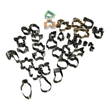 39-Piece Holiday Cookie Cutter Lot –Xmas Shapes, Metal + 2 Rubber-Edged Cutters