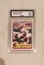 Graded Gem Mint 10  rookie 1984 Topps USFL BOBBY HEBERT New Orleans Saints