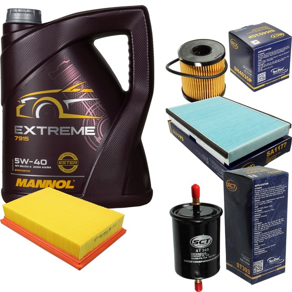 SCT Inspektionspaket 5L Mannol Extreme 5W-40 FüR Peugeot 307 1.6 16V 1.4-image