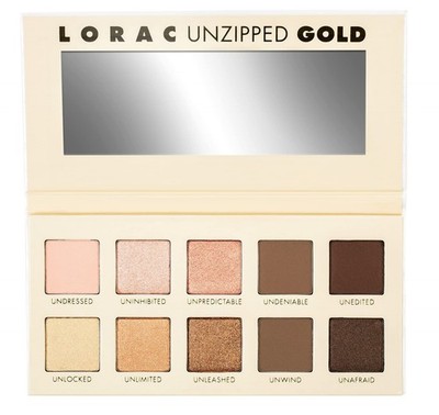 LORAC Unzipped Eyeshadow Palette, Matte And Glitter Finish Gold