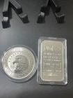 Johnson Matthey 1 oz bar & 1 oz Round - .999 Fine Silver