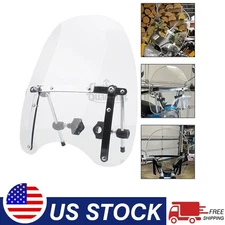 Clear Windshield Windscreen w/ Bracket For Honda Shadow Spirit 750 1100 VLX 600