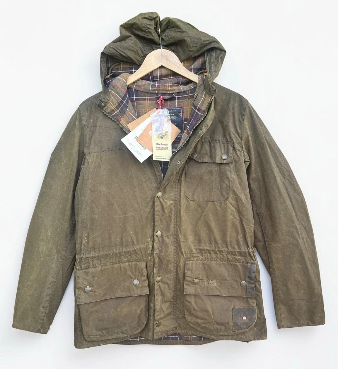 Barbour Dept B Solway Durham Wax Jacket Hooded Beeswax Men's Olive - Small
Opens in a new window or