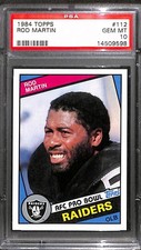 1984 TOPPS #112 ROD MARTIN PB PSA 10 GEM-MT 14509598 